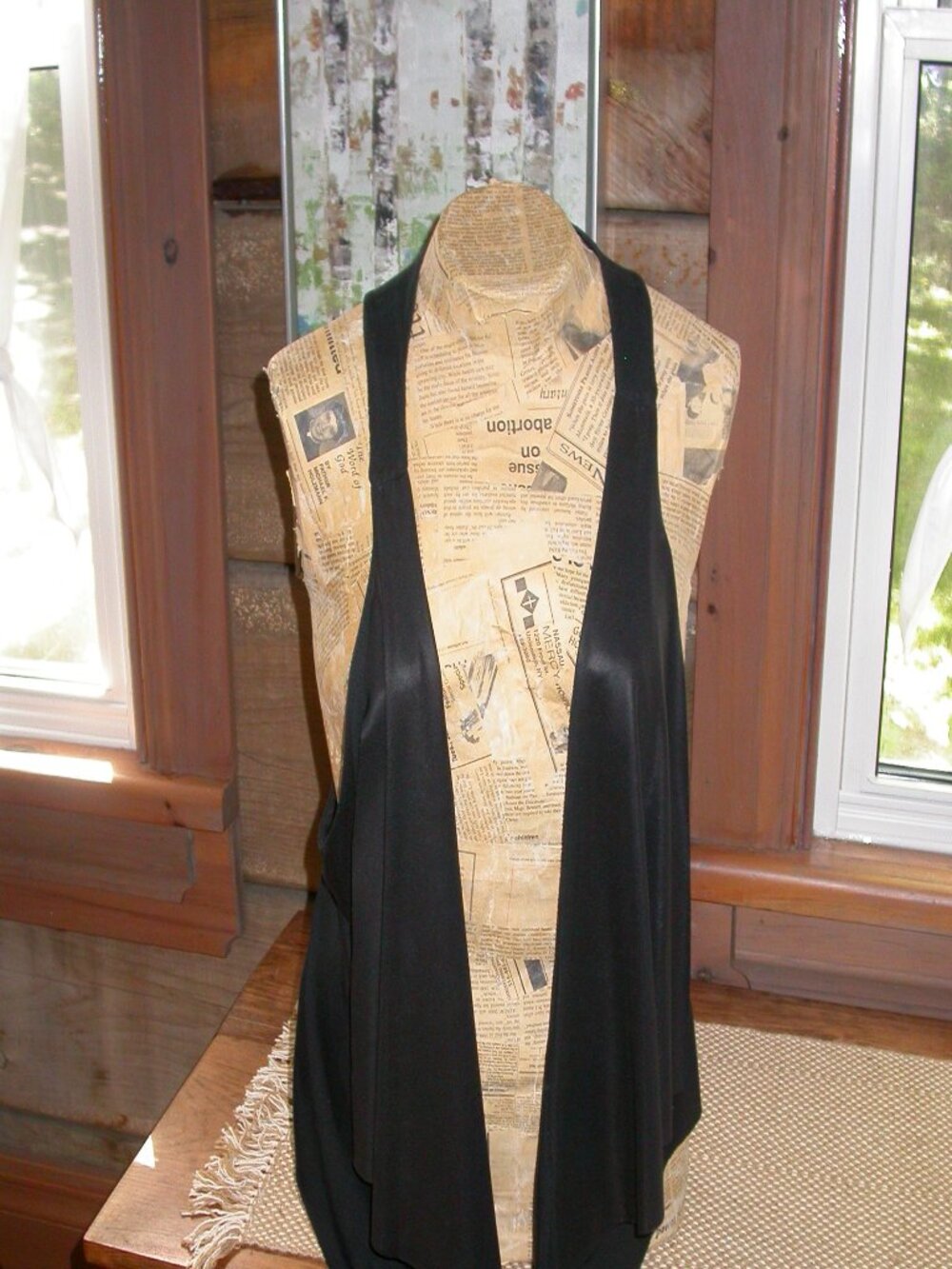 Black Vest with Shiny Lapels